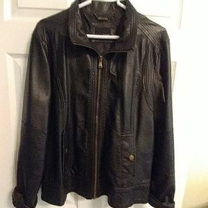 Leather coat